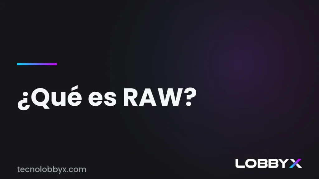Qué es RAW en fotografía