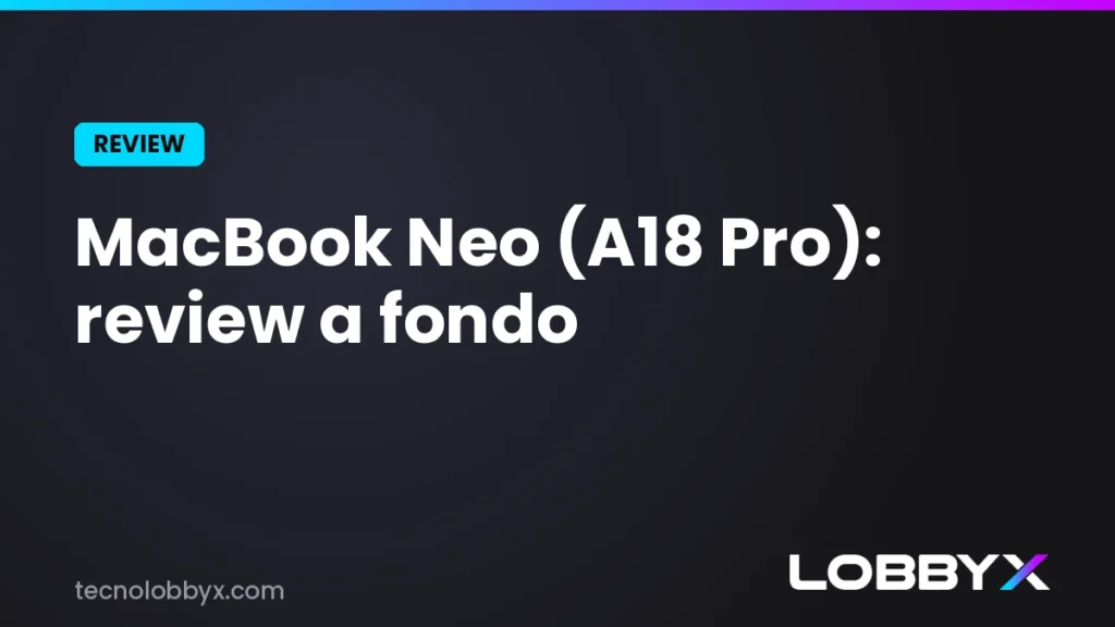 MacBook Neo (A18 Pro): review y análisis a fondo | LobbyX