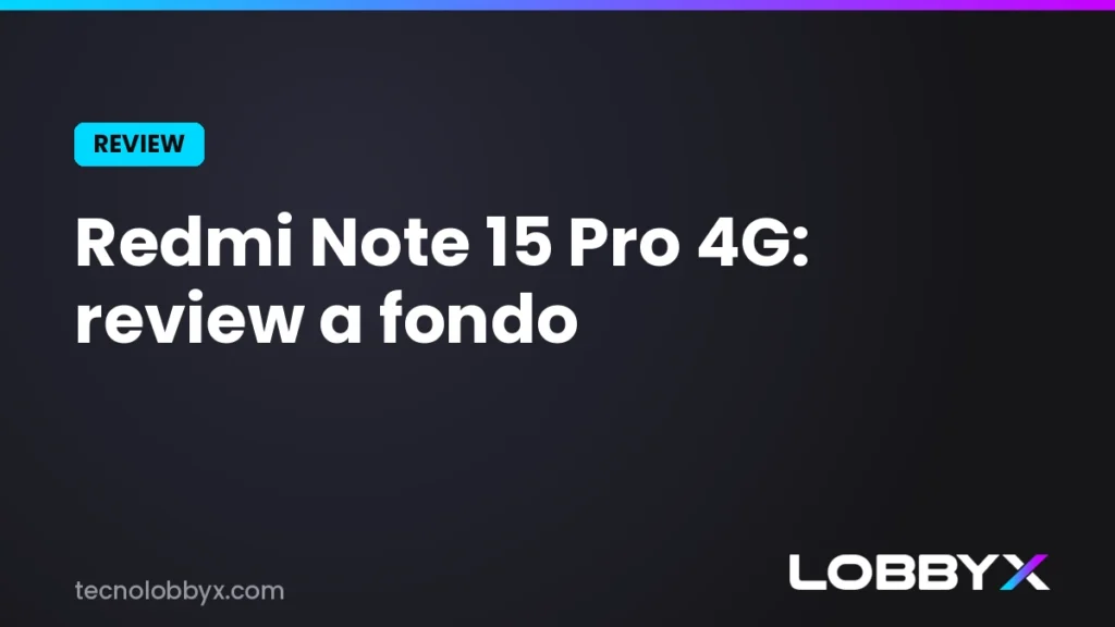 Redmi Note 15 Pro 4G: review y análisis a fondo