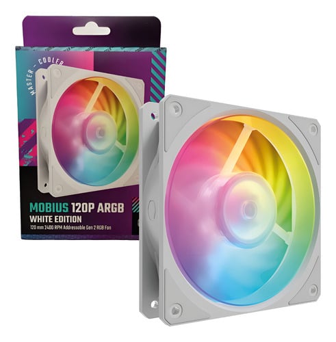 Fan Cooler Master Mobius 120P ARGB Blanco (MFZ-M2DW-24NP2-R1) - comprar en Córdoba | LobbyX