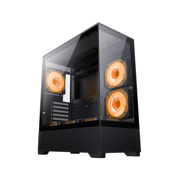Gabinete Gamer Gamemax Vista AB Mid Tower E-ATX Vidrio Templado 6 Fans ARGB Negro - comprar en Córdoba | LobbyX