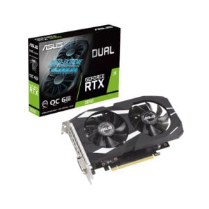 Placa de Video ASUS Dual GeForce RTX 3050 6GB GDDR6 sin conector de energía (DUAL-RTX3050-6G)