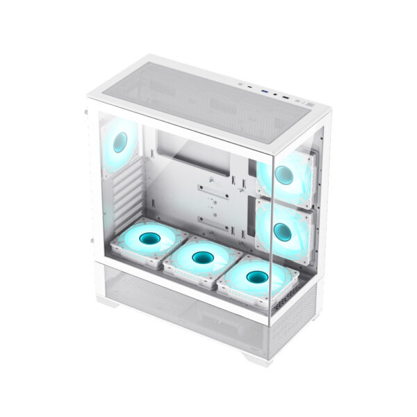 Gabinete Gamer Gamemax Vista AW Mid Tower E-ATX Vidrio Templado 6 Fans ARGB Blanco - comprar en Córdoba | LobbyX