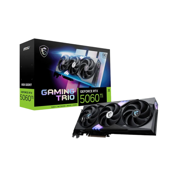 Placa de Video MSI GeForce RTX 5060 Ti Gaming Trio OC 8GB GDDR7 Negra (912-V536-022) - comprar en Córdoba | LobbyX