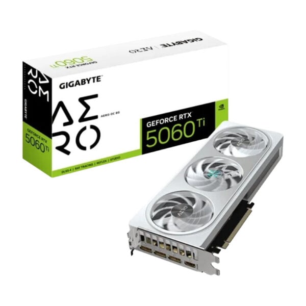 Placa de Video Gigabyte GeForce RTX 5060 Ti Aero OC 8GB GDDR7 Blanca (GV-N506TAERO OC-8GD) - comprar en Córdoba | LobbyX