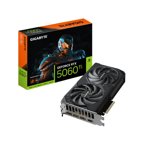 Placa de Video Gigabyte GeForce RTX 5060 Ti Windforce OC 8GB GDDR7 (GV-N506TWF2OC-8GD) - comprar en Córdoba | LobbyX
