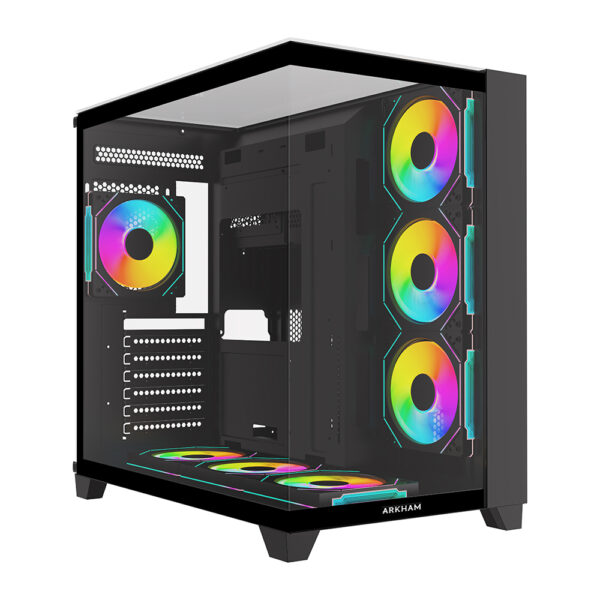 Gabinete Gamer Arkham Minor Mid Tower ATX Vidrio Templado 7 Fans ARGB Negro - comprar en Córdoba | LobbyX