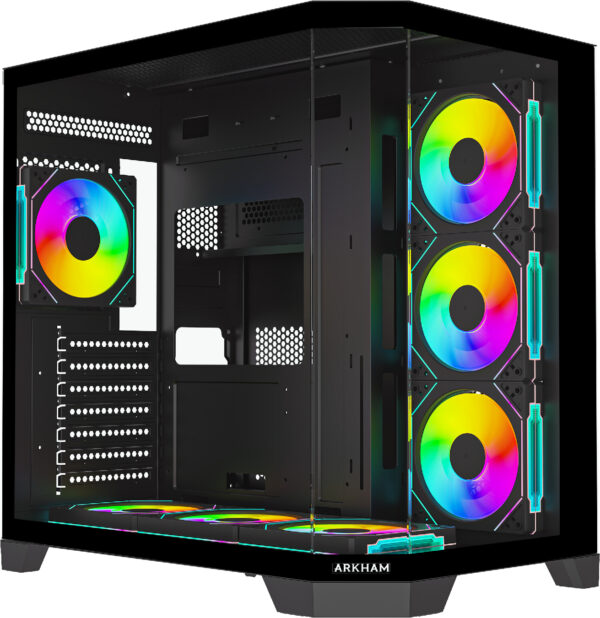 Gabinete Gamer Arkham Procyon V2 Mid Tower ATX Vidrio Templado 7 Fans ARGB Negro - comprar en Córdoba | LobbyX