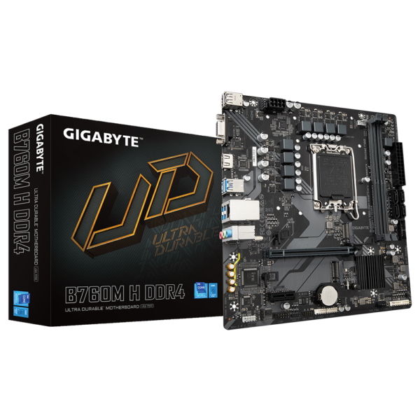 Motherboard Gigabyte B760M H DDR4 LGA1700 Micro-ATX - comprar en Córdoba | LobbyX