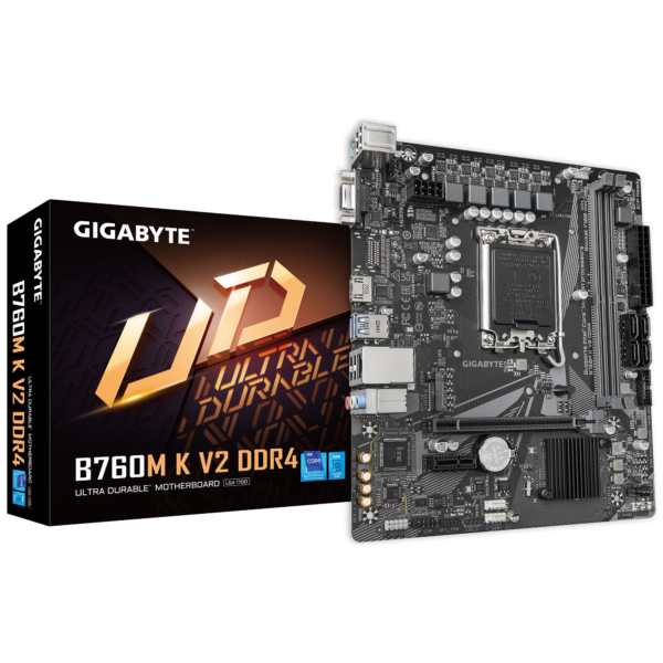 Motherboard Gigabyte B760M K V2 DDR4 LGA1700 Micro-ATX - comprar en Córdoba | LobbyX