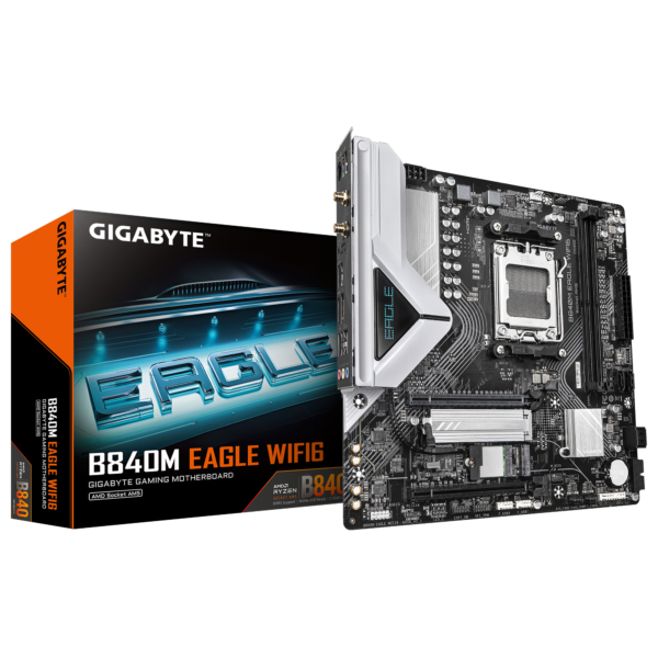 Motherboard Gigabyte B840M EAGLE WIFI6 AM5 DDR5 Micro-ATX - comprar en Córdoba | LobbyX