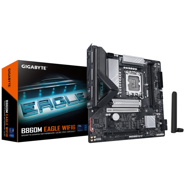 Motherboard Gigabyte B860M EAGLE WIFI6 LGA1851 DDR5 Micro-ATX - comprar en Córdoba | LobbyX
