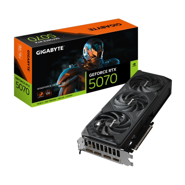 Placa de Video Gigabyte GeForce RTX 5070 Windforce OC SFF 12GB GDDR7 (GV-N5070WF3OC-12GD) - comprar en Córdoba | LobbyX