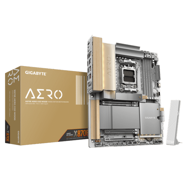 Motherboard Gigabyte X870E AERO X3D WOOD AM5 DDR5 ATX (X870E AERO X WOOD) - comprar en Córdoba | LobbyX