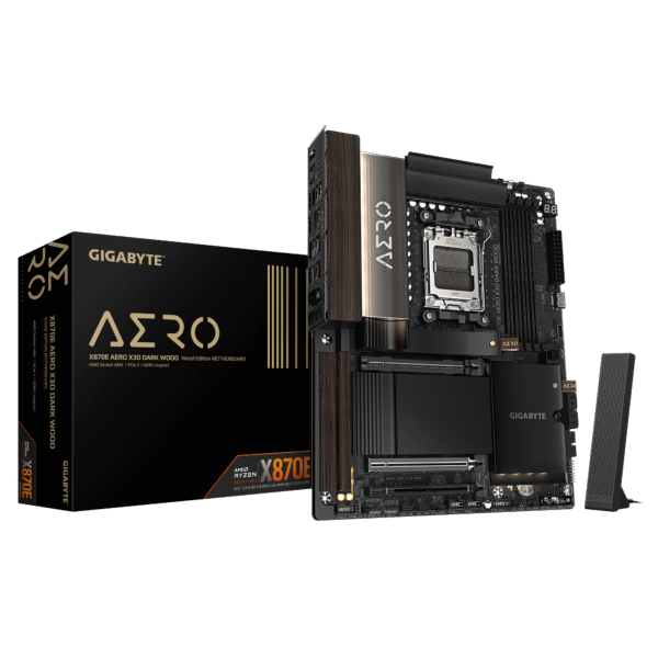 Motherboard Gigabyte X870E AERO X3D DARK WOOD AM5 DDR5 ATX (X870E AERO X DK WOOD) - comprar en Córdoba | LobbyX