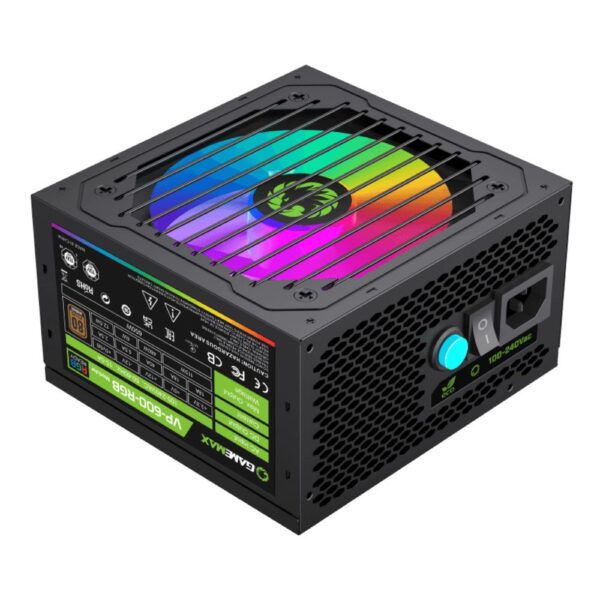 Fuente GameMax VP-600-M-RGB 80 Plus Bronze (VP-600-M-RGB) - comprar en Córdoba | LobbyX
