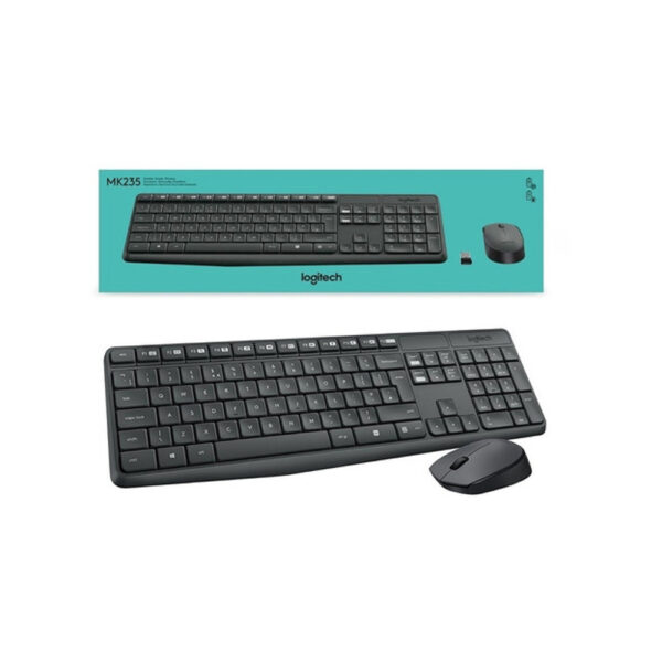 Combo Teclado y Mouse Inalámbrico Logitech MK235 Español Latino Negro (920-007901) - comprar en Córdoba | LobbyX