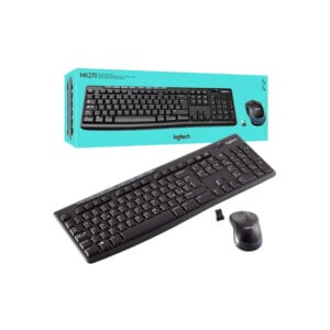 Combo Teclado y Mouse Inalámbrico Logitech MK270 Negro Español Latino (920-004432)