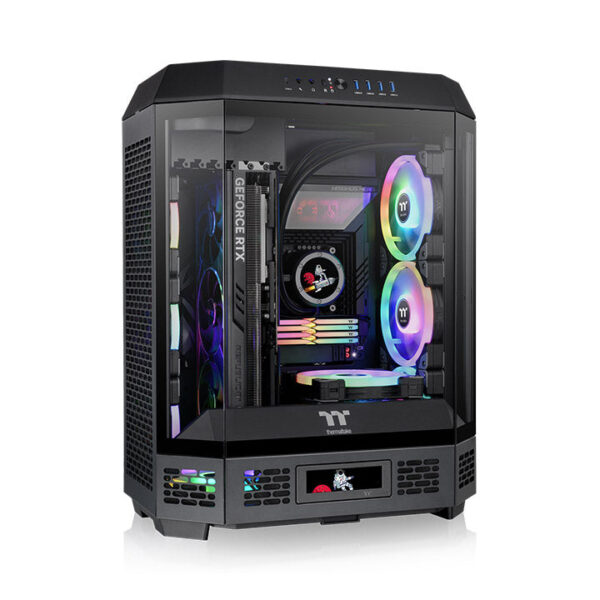 Gabinete Thermaltake The Tower 600 Mid Tower Vidrio Templado 2 Fans Negro (CA-1Z1-00M1WN-00) - comprar en Córdoba | Lobb