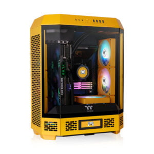 Gabinete Thermaltake The Tower 600 Mid Tower Vidrio Templado 2 Fans Bumblebee (CA-1Z1-00M4WN-00)