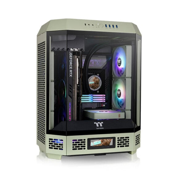 Gabinete Thermaltake The Tower 600 Mid Tower Vidrio Templado 2 Fans Matcha Green (CA-1Z1-00MEWN-00) - comprar en Córdoba