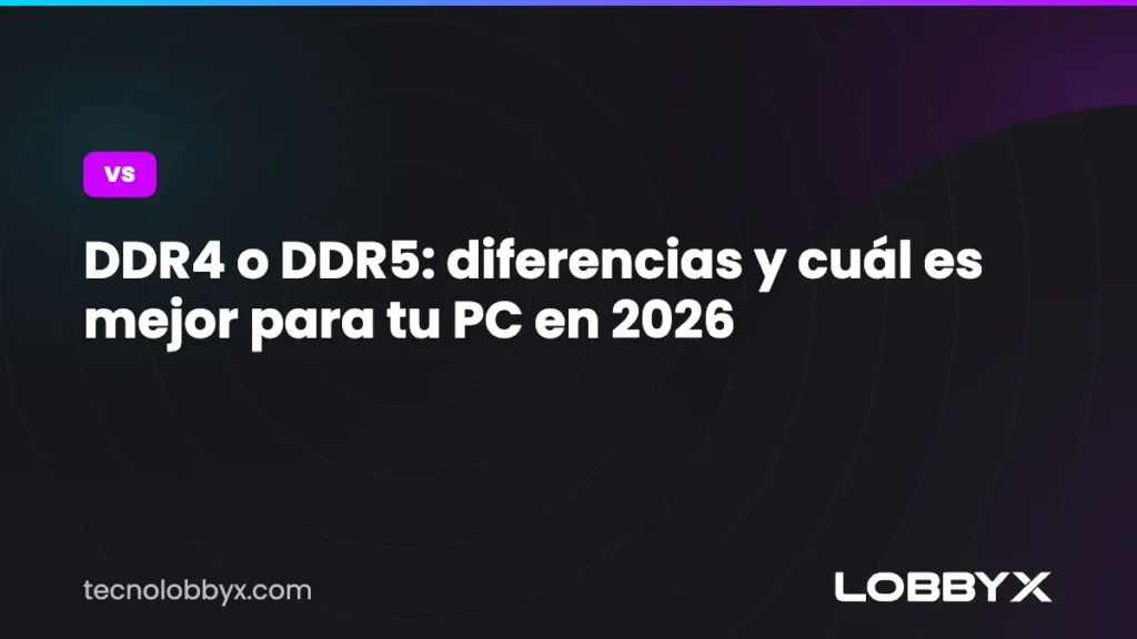 DDR4 o DDR5: diferencias y cuál es mejor para tu PC en 2026