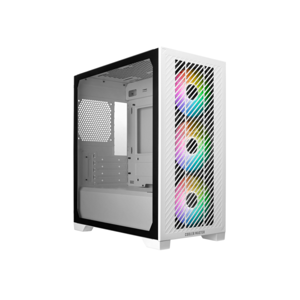 Gabinete Cooler Master Elite 301 Mini Tower Micro-ATX Vidrio Templado 3 Fans ARGB Blanco (E301-WGNN-S00) - comprar en Có