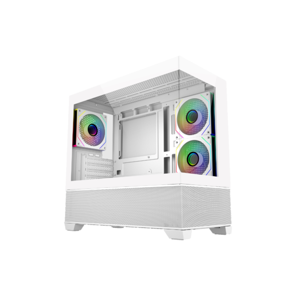 Gabinete Cooler Master Elite 490 Mini Tower Micro-ATX Vidrio Templado 3 Fans ARGB Blanco (E490-WHNN-S00) - comprar en Có