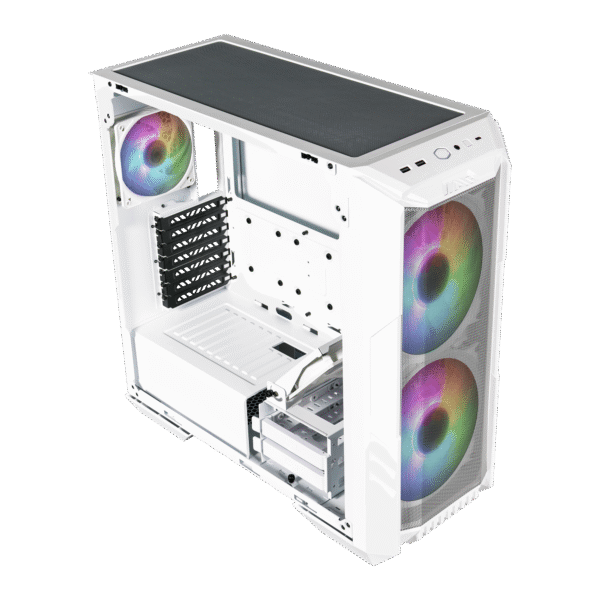 Gabinete Cooler Master HAF 500 Mid Tower ATX Vidrio Templado 4 Fans ARGB Blanco (H500-WGNN-S00) - comprar en Córdoba | L