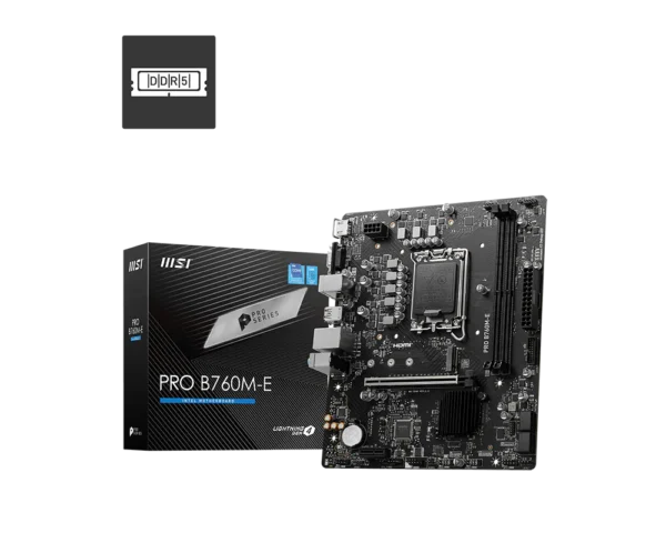 Motherboard MSI PRO B760M-E DDR5 LGA1700 Micro-ATX (911-7D48-079) - comprar en Córdoba | LobbyX