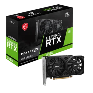 Placa de Video MSI GeForce RTX 3050 Ventus 2X OC 6GB GDDR6 (912-V812-201)