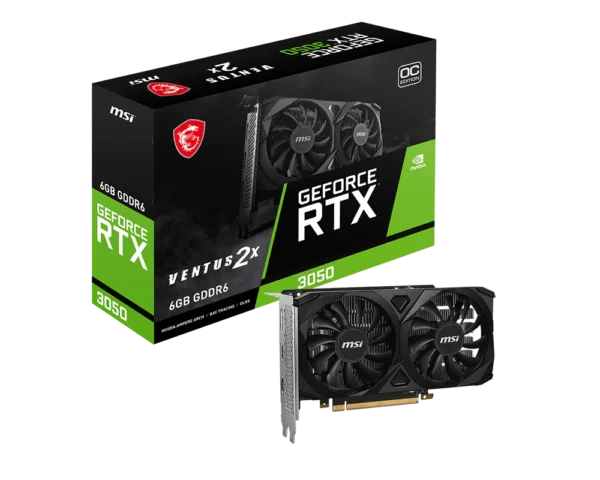 Placa de Video MSI GeForce RTX 3050 Ventus 2X OC 6GB GDDR6 (912-V812-201) - comprar en Córdoba | LobbyX