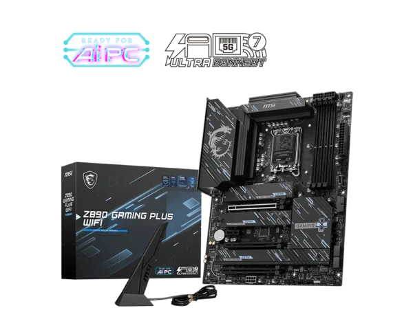 Motherboard MSI Z890 GAMING PLUS WIFI LGA1851 DDR5 ATX (911-7E34-002/017) - comprar en Córdoba | LobbyX