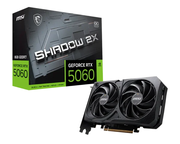 Placa de Video MSI GeForce RTX 5060 Shadow 2X OC 8GB GDDR7 (912-V537-037) - comprar en Córdoba | LobbyX
