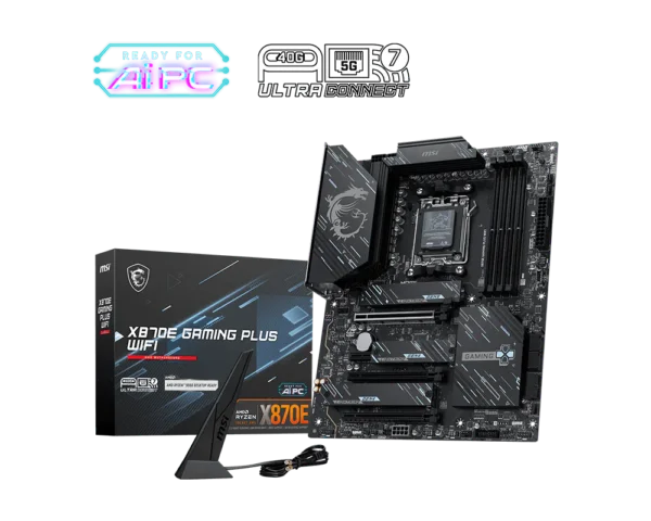 Motherboard MSI X870E GAMING PLUS WIFI AM5 DDR5 ATX (911-7E70-001) - comprar en Córdoba | LobbyX