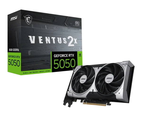 Placa de Video MSI GeForce RTX 5050 Ventus 2X OC 8GB GDDR6 (912-V538-010) - comprar en Córdoba | LobbyX