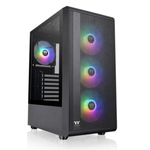 Gabinete Thermaltake S200 TG ARGB Mid Tower Vidrio Templado 4 Fans Negro (CA-1X2-00M1WN-01)
