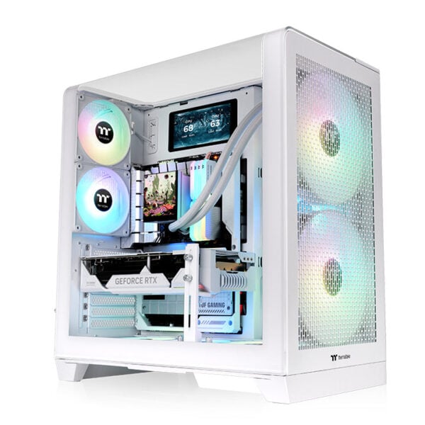 Gabinete Thermaltake View 390 Air Snow Mid Tower Vidrio Templado 2 Fans Blanco (CA-11F-00M6WN-00) - comprar en Córdoba |